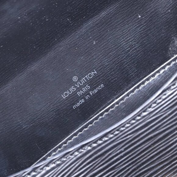 LOUIS VUITTON Epi Tilsitt Shoulder Bag Black M52482 LV Auth BA5230 - Picture 10 of 16